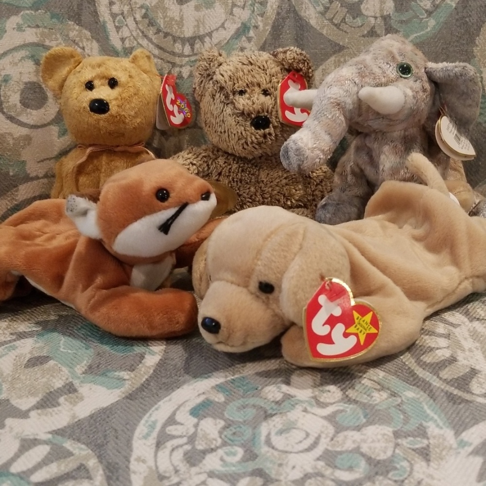 Bundle of 5 ty Beanie Babies With Tags